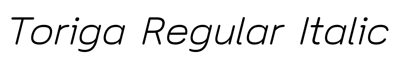Toriga Regular Italic